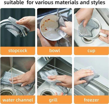 Multifunctional Non-Scratch Wire Dish Cloth ( Pack Of 10 )